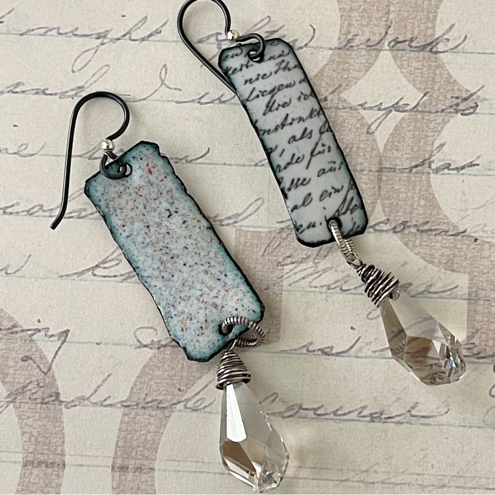 ARTISAN Earrings “Literary Chic” - Dangles - Picture 10 of 11